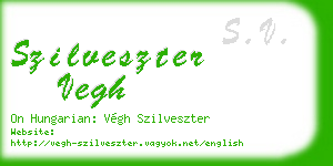 szilveszter vegh business card