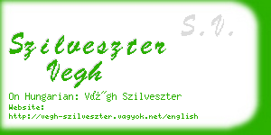 szilveszter vegh business card
